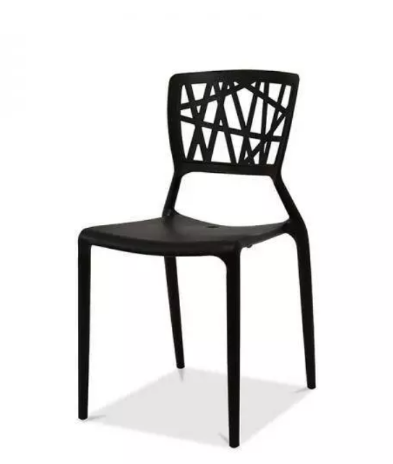Webb chaise empilable Noir, Polypropylène, 47x43x84cm (BxTxH), 50500