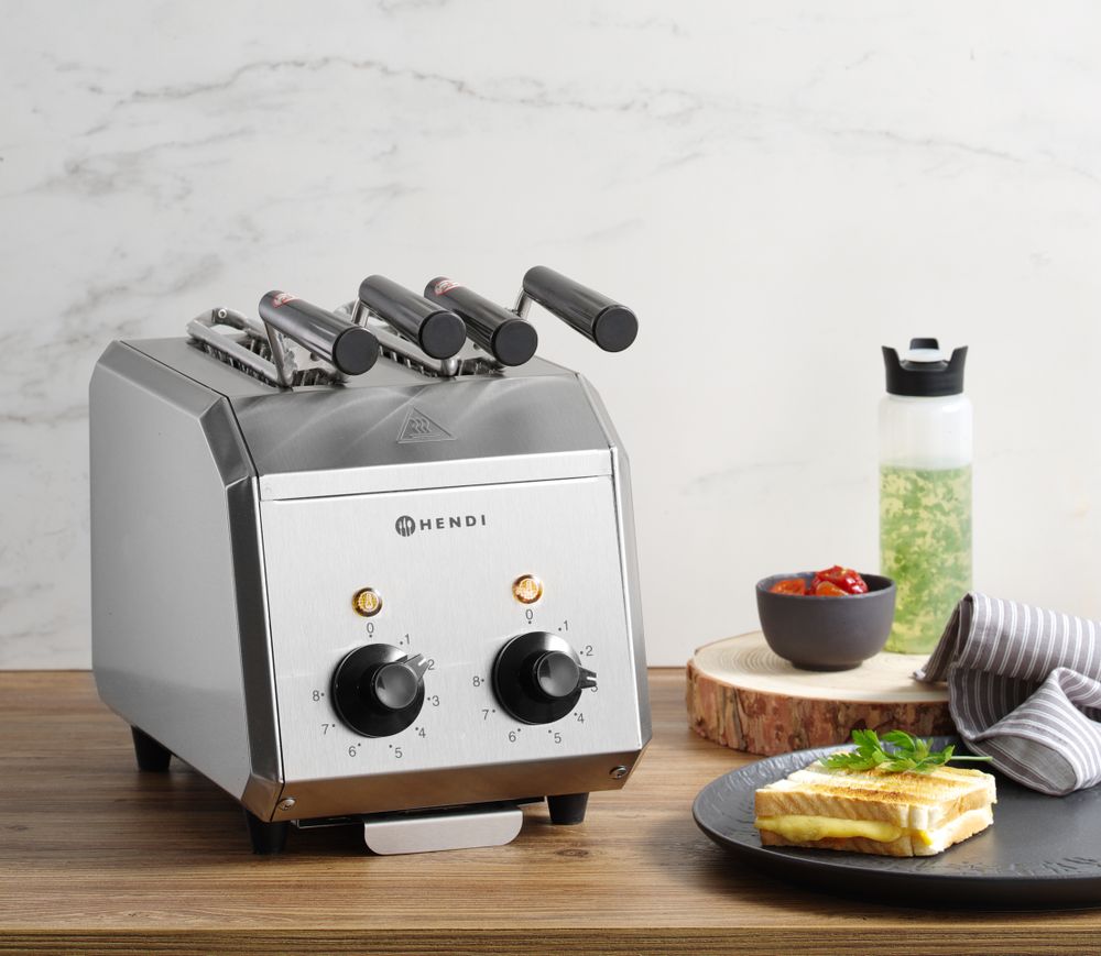 Toaster - 2 Zonen - Edelstahl - 1,2kW