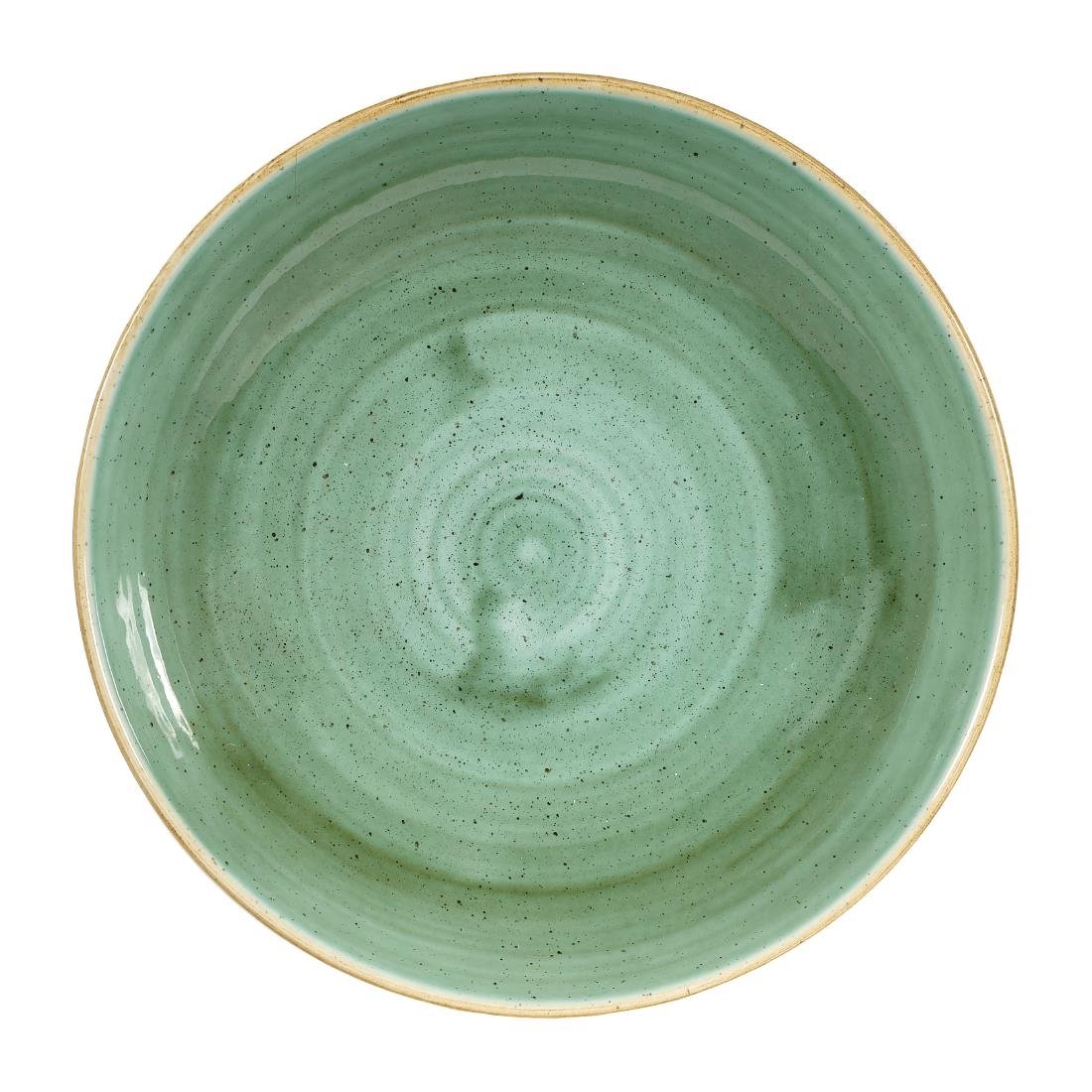 Churchill Stonecast, runde Coupe-Schüsseln, Samphire-Grün, 248 mm, (12 Stück)