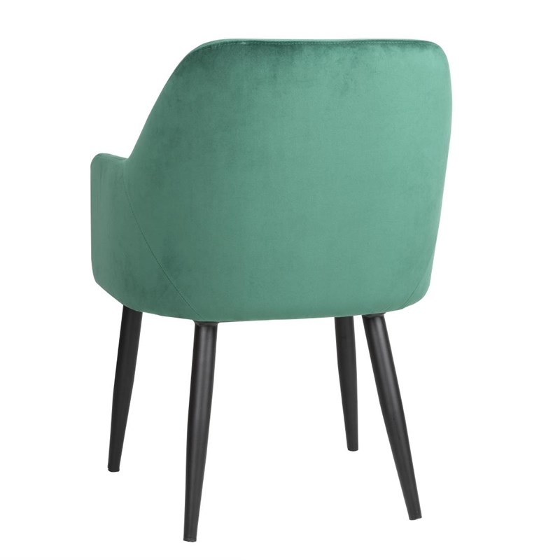 Bolero Lia Velvet Stoel Donkergroen - Set 2 Stuks 