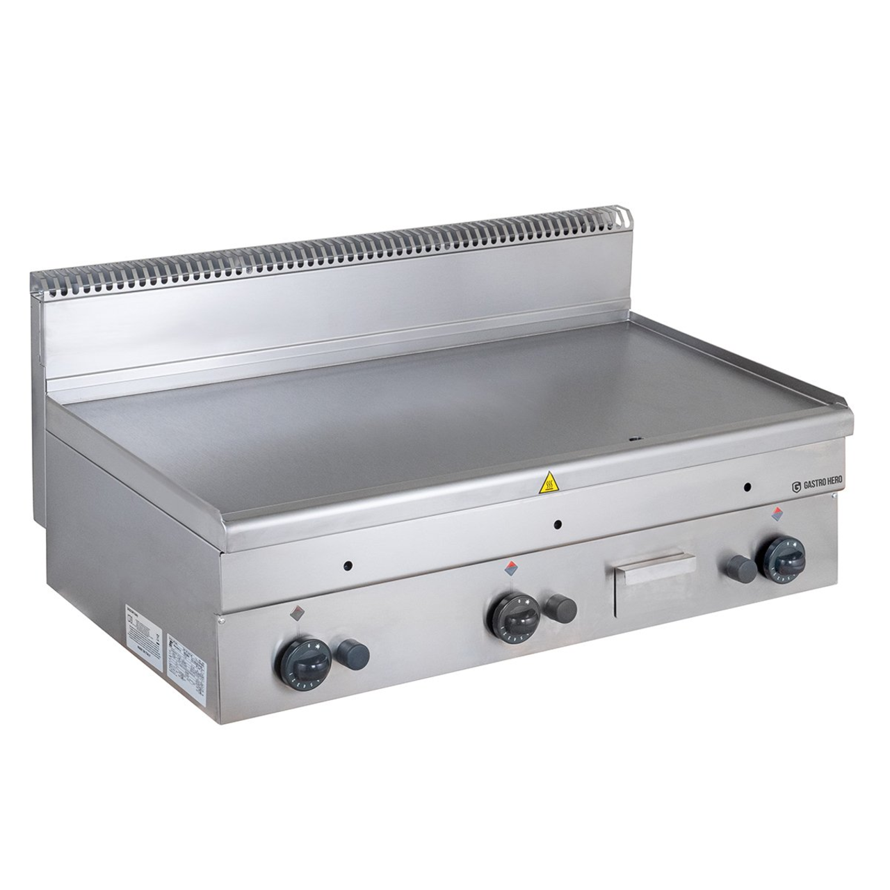 Plaque grill gaz Série 600 - 100/60 - lisse - appareil de table - 15,3 kW