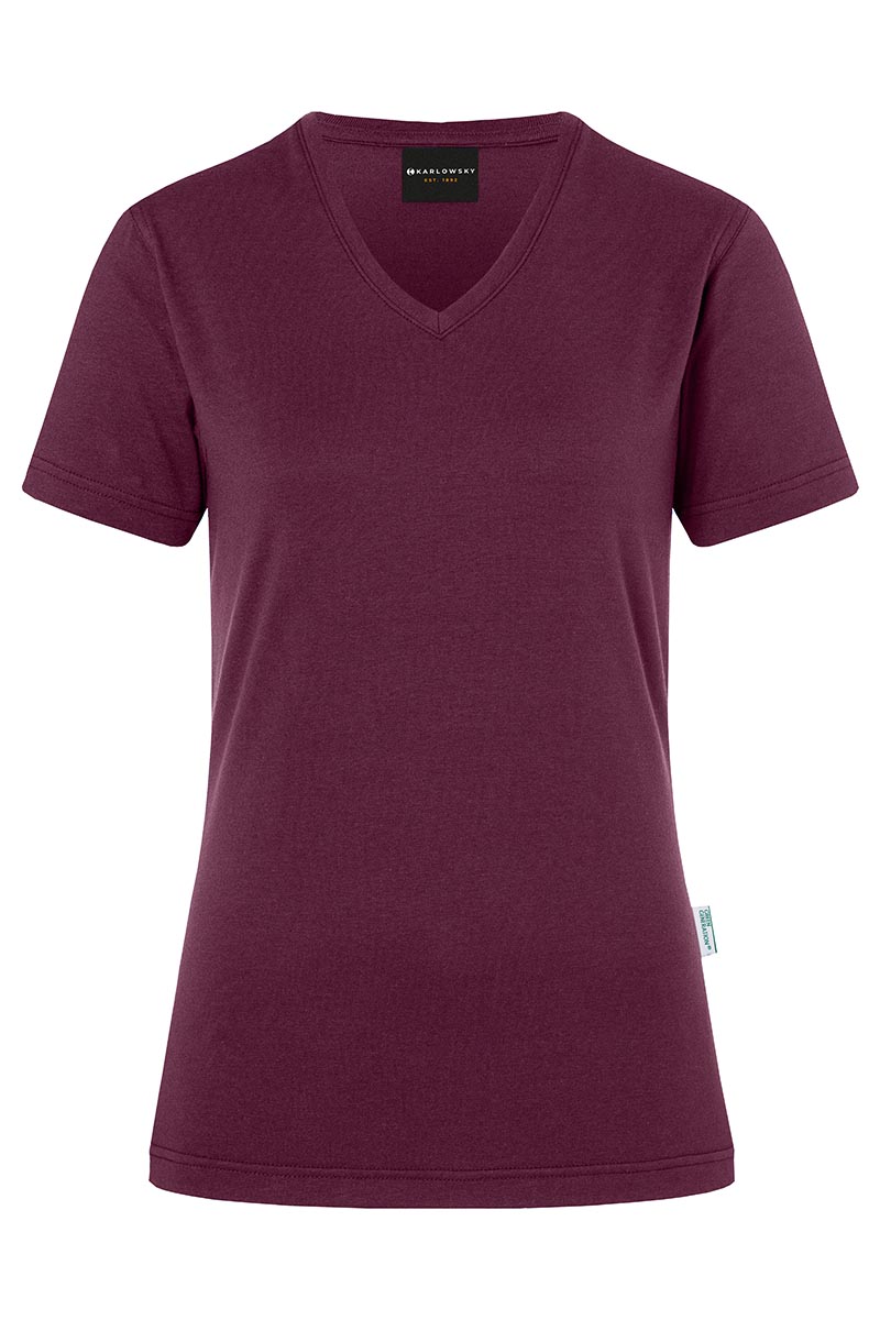 T-shirt de travail pour femme Casual-Flair, en matériau durable - Aubergine - L