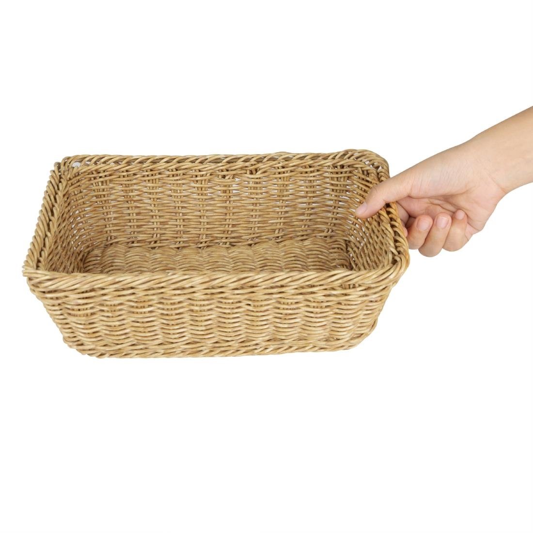 Olympia Polywicker Rechteckiger Korb Hellbraun 300x230mm