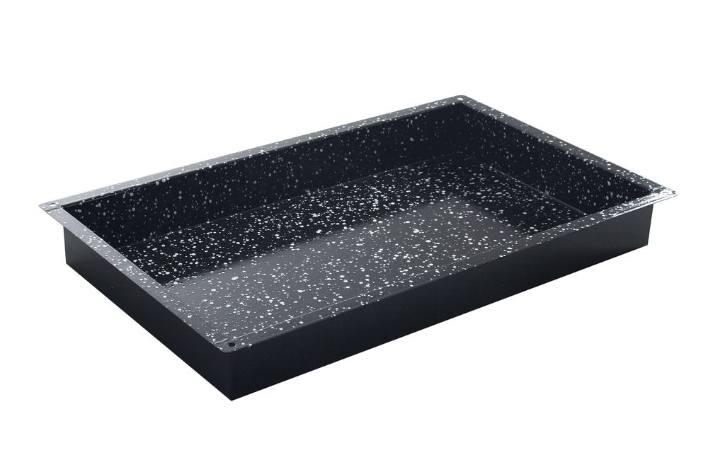 Gastronorm-Behälter - emailliert - GN 2/1 - Schwarz - 530x650x(H)20mm