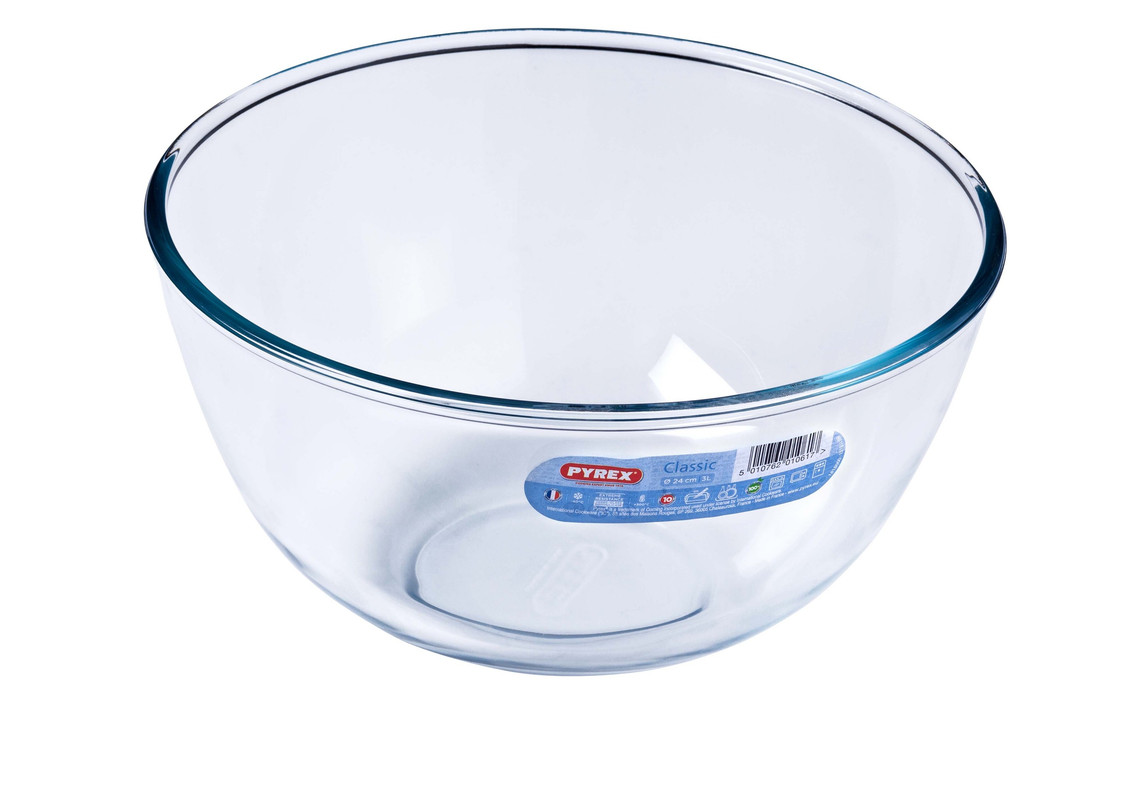 Beslagkom Classic 24 cm 3 Liter Borosilicaat