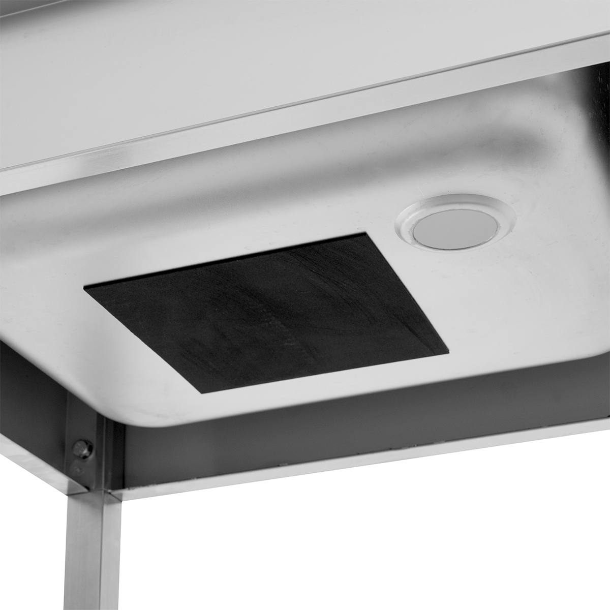 Spültisch Basic 12x7 mit 2 Becken, Aufkantung und Grundboden