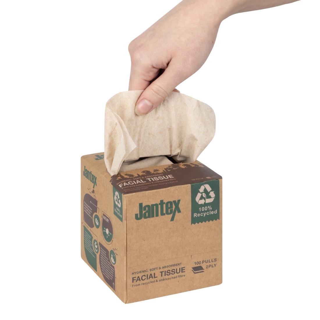 Jantex Groen 100% Gerecyclede Gezichtsdoekjes Kubus 100 Vel (36 Pak) Jantex Groen 100% Gerecyclede Gezichtsdoekjes Kubus 100 Vel (36 Pak)