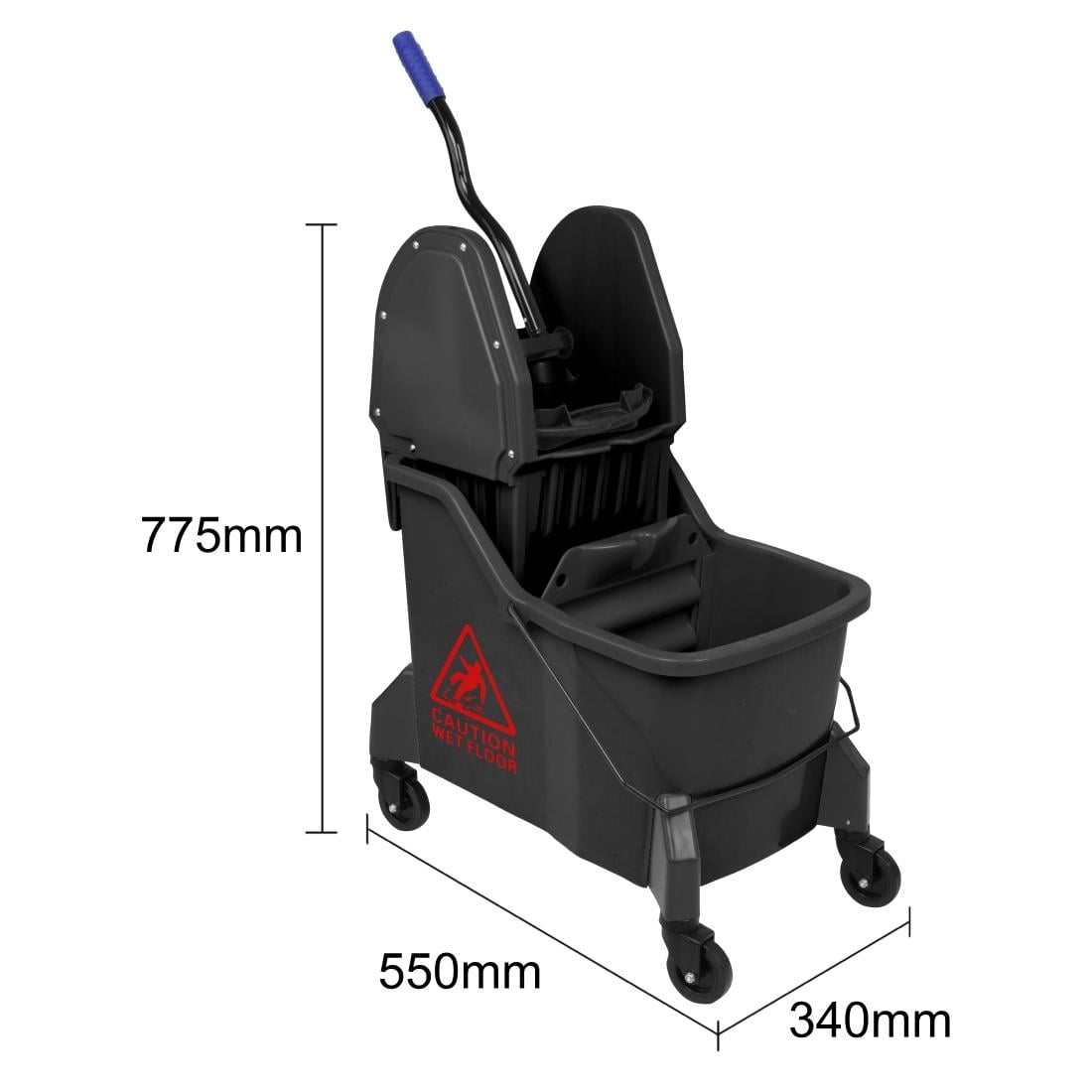 Seau essoreur deux compartiments Jantex rouge 30L