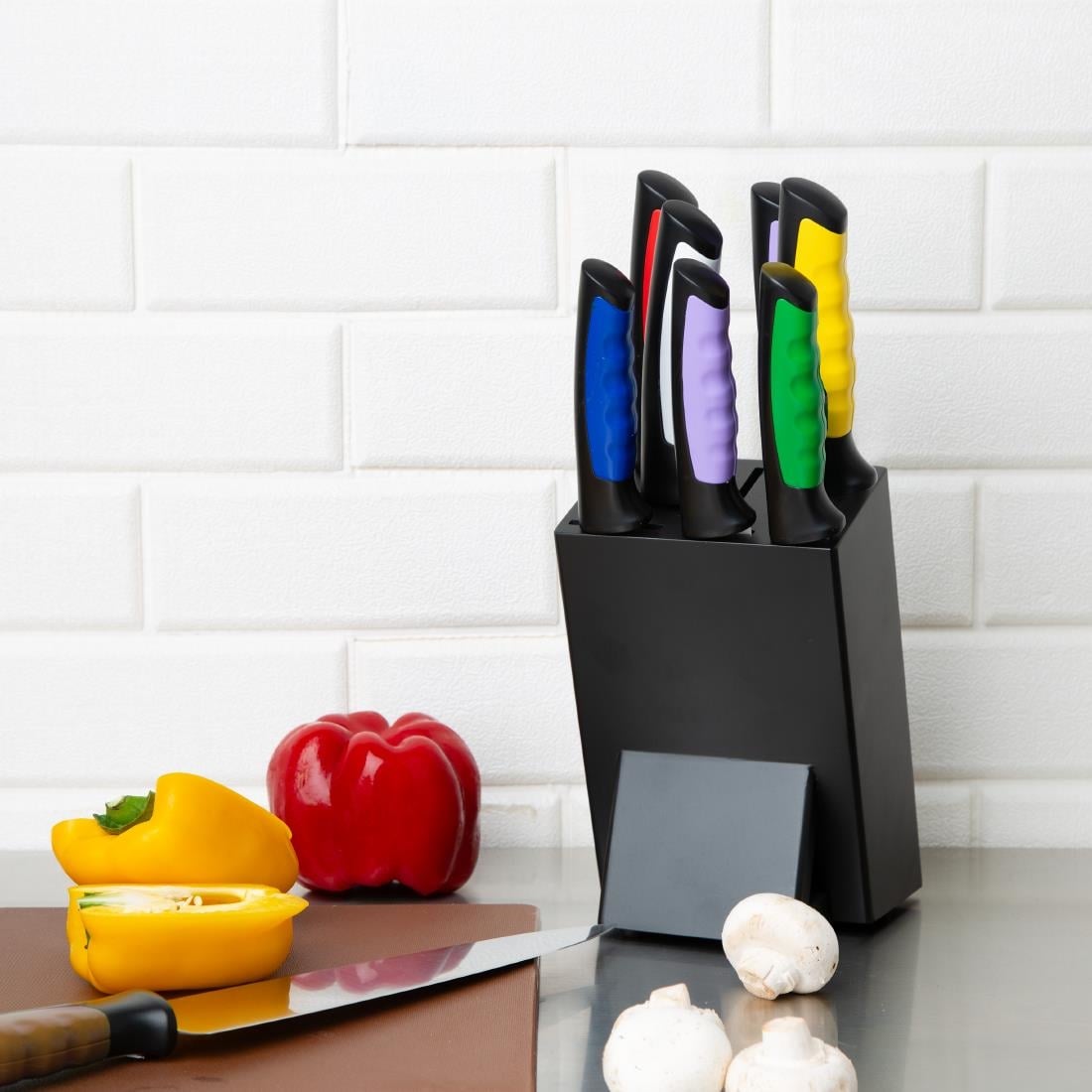 Hygiplas Pro Slicer gekarteld mes geel 25cm