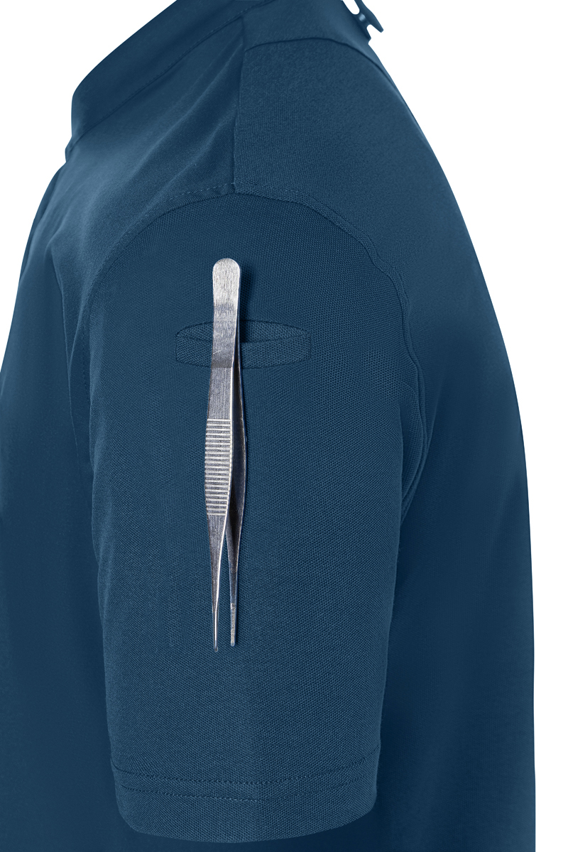 Veste de cuisine à manches courtes pour hommes DIAMOND CUT Avantgarde - Bleu Acier - 60