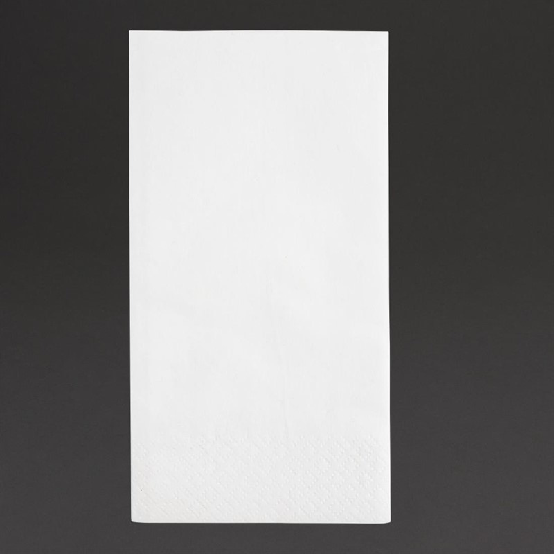 Serviettes de table Fiesta pli 1/8 blanc 330mm | 2000 pièces
