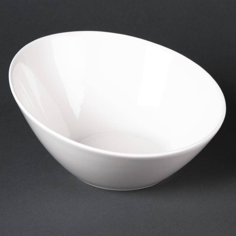Schräge Schale | Lumina Porzellan Weiß | 150mm | 6 Stück