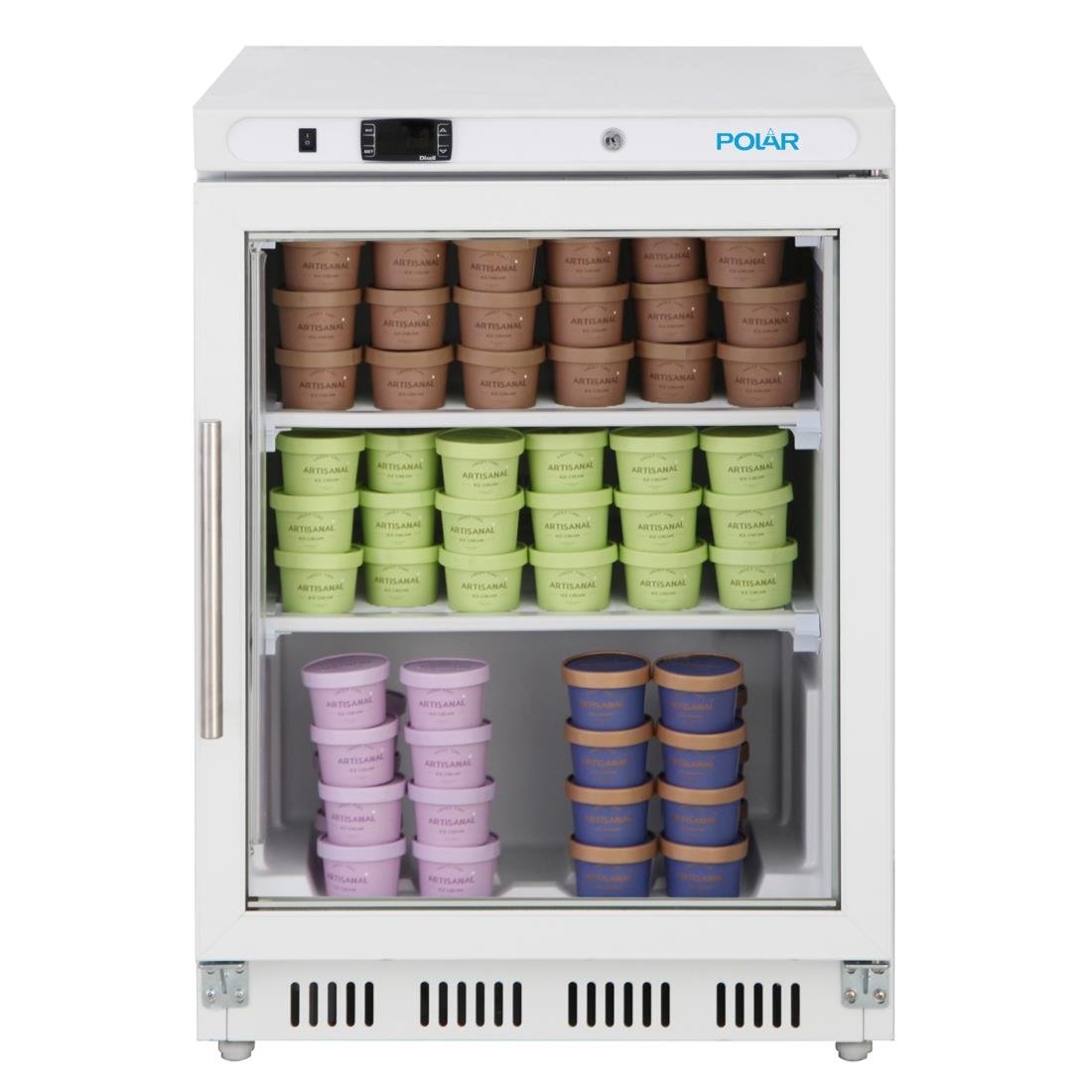 Vitrine réfrigérée négative de comptoir Polar Série C blanche 129L