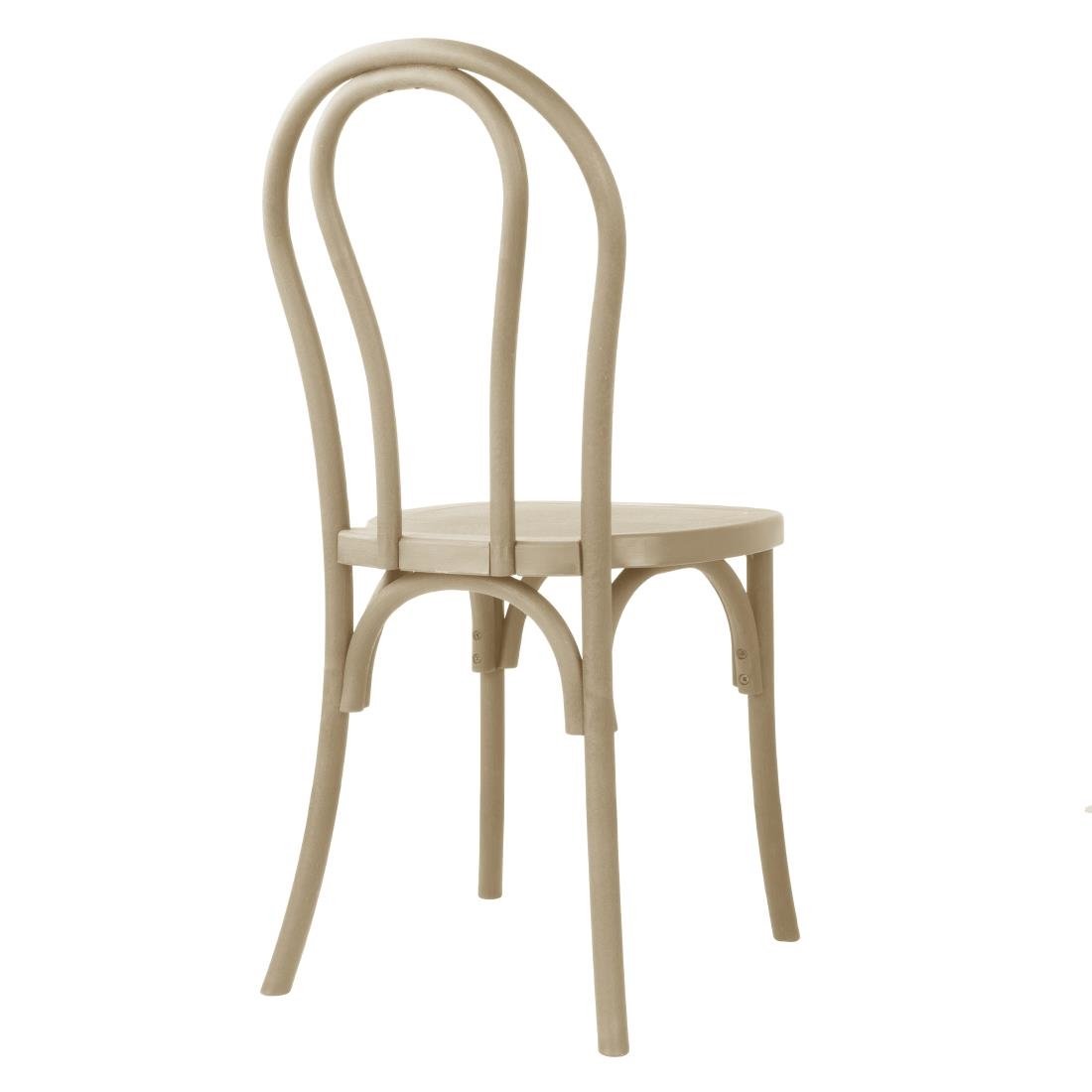 Chaises en résine style bois courbé Bolero Soho coloris naturel (lot de 4)