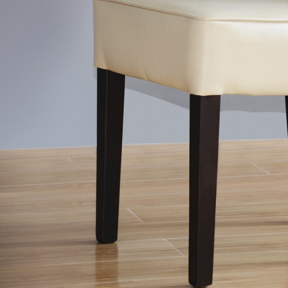 Esszimmerstühle | Tiefem Sitz | 2 Stück | Kunstleder und Birkenholz | Erhältlich in 2 Farben