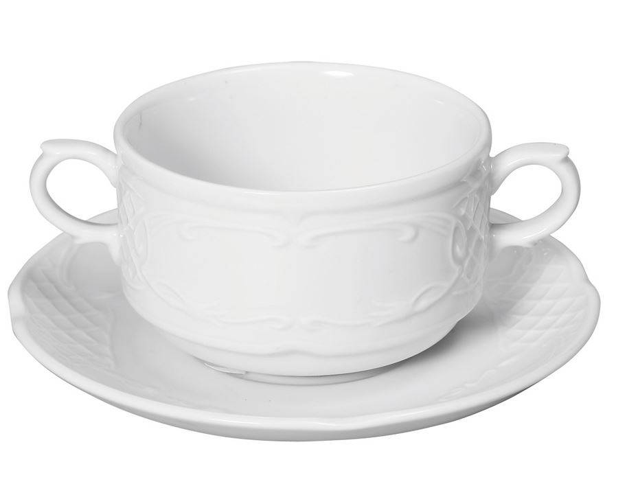 Bol à Soupe Flora - Porcelaine Blanche - 250ml - 99x147x62mm