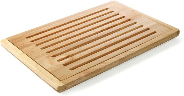 Snijplank met uitn.raster hout - +4 antislip voetjes 475x322 mm