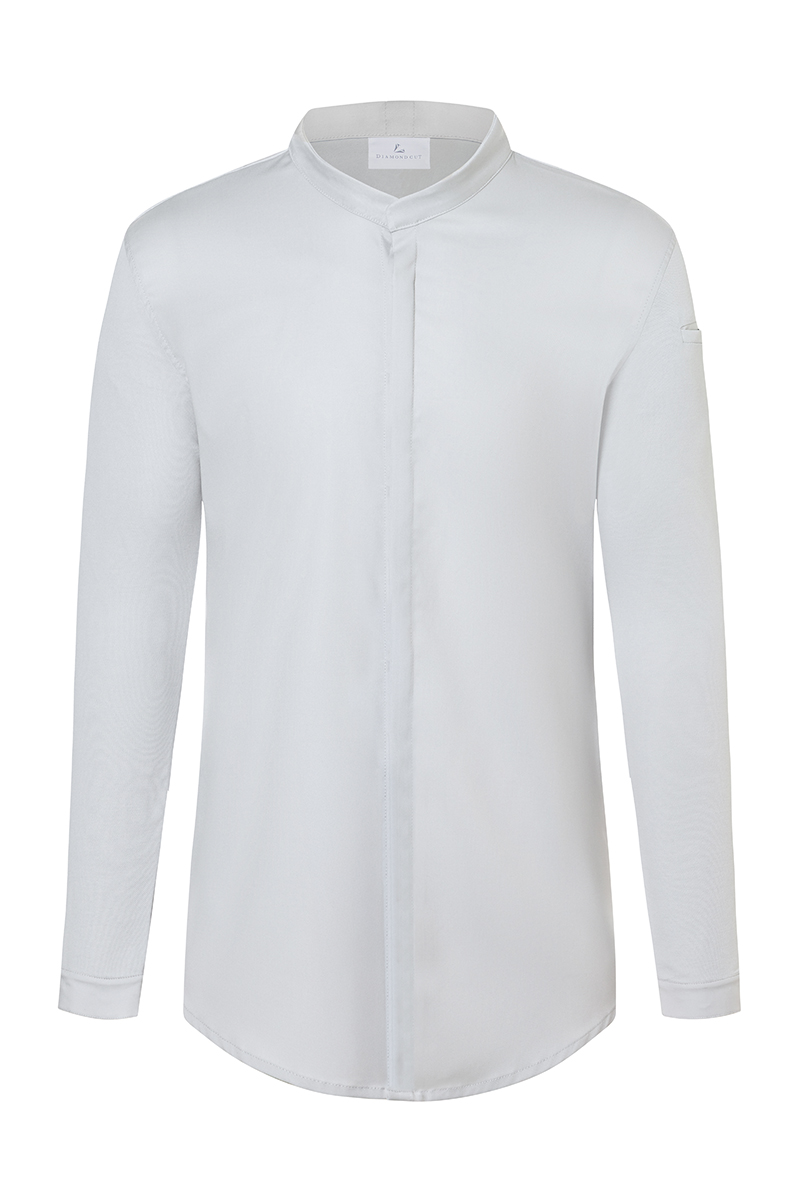 Veste de cuisine à manches longues pour hommes DIAMOND CUT Avantgarde - Gris Argenté - 44