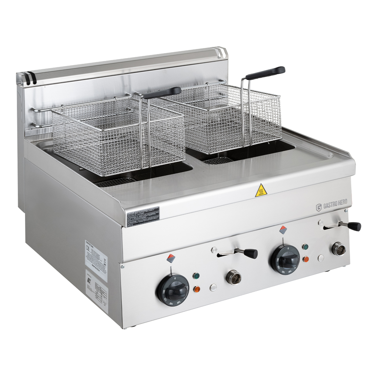 Elektrische friteuse Serie 600 - 60/60 - 8+8 Liter tafelmodel - 18 kW