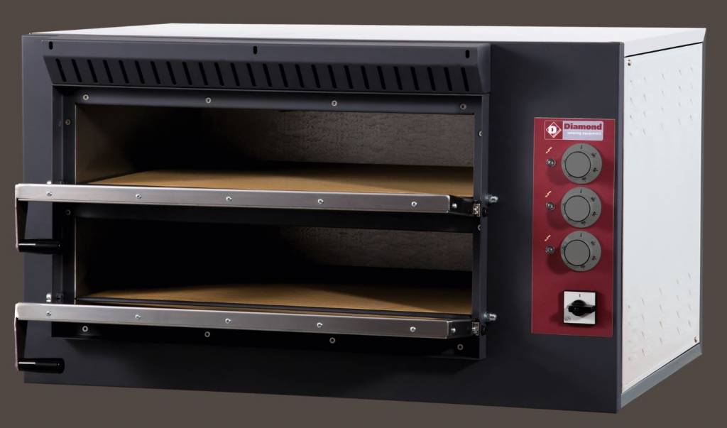 Pizza Oven Elektrisch Dubbel | 7,5kW | 920x760x(H)530mm