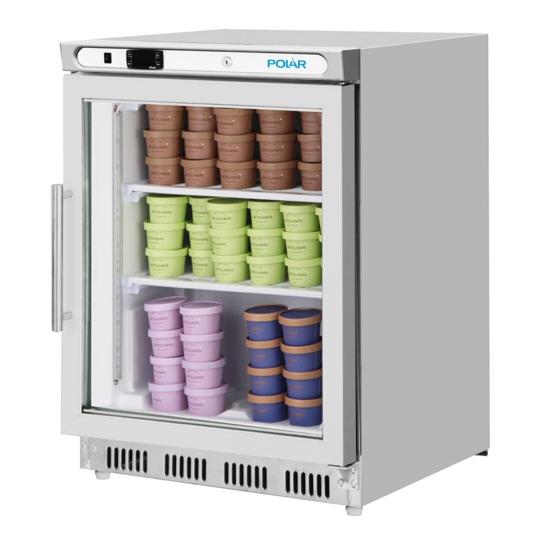 Vitrine réfrigérée négative de comptoir Polar Série C inox 129L