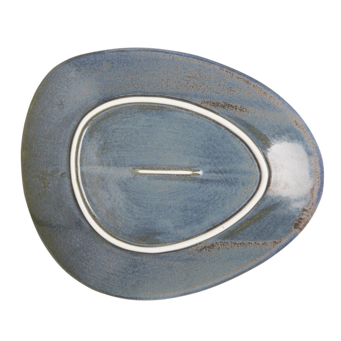 Assiettes triangulaires Olympia Ember Blue 250mm (lot de 6) Assiettes triangulaires Olympia Ember Blue 250mm (lot de 6)