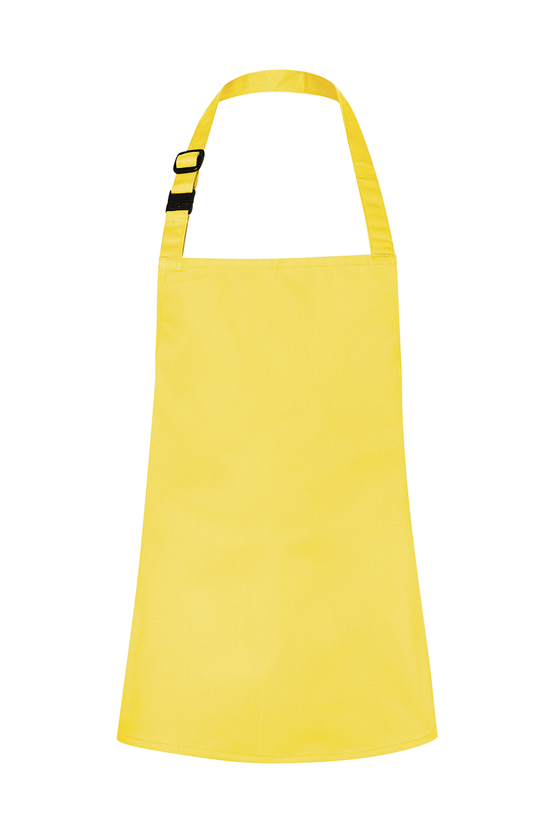 Tablier à bavette Basic avec boucle pour enfants - Jaune Soleil - S