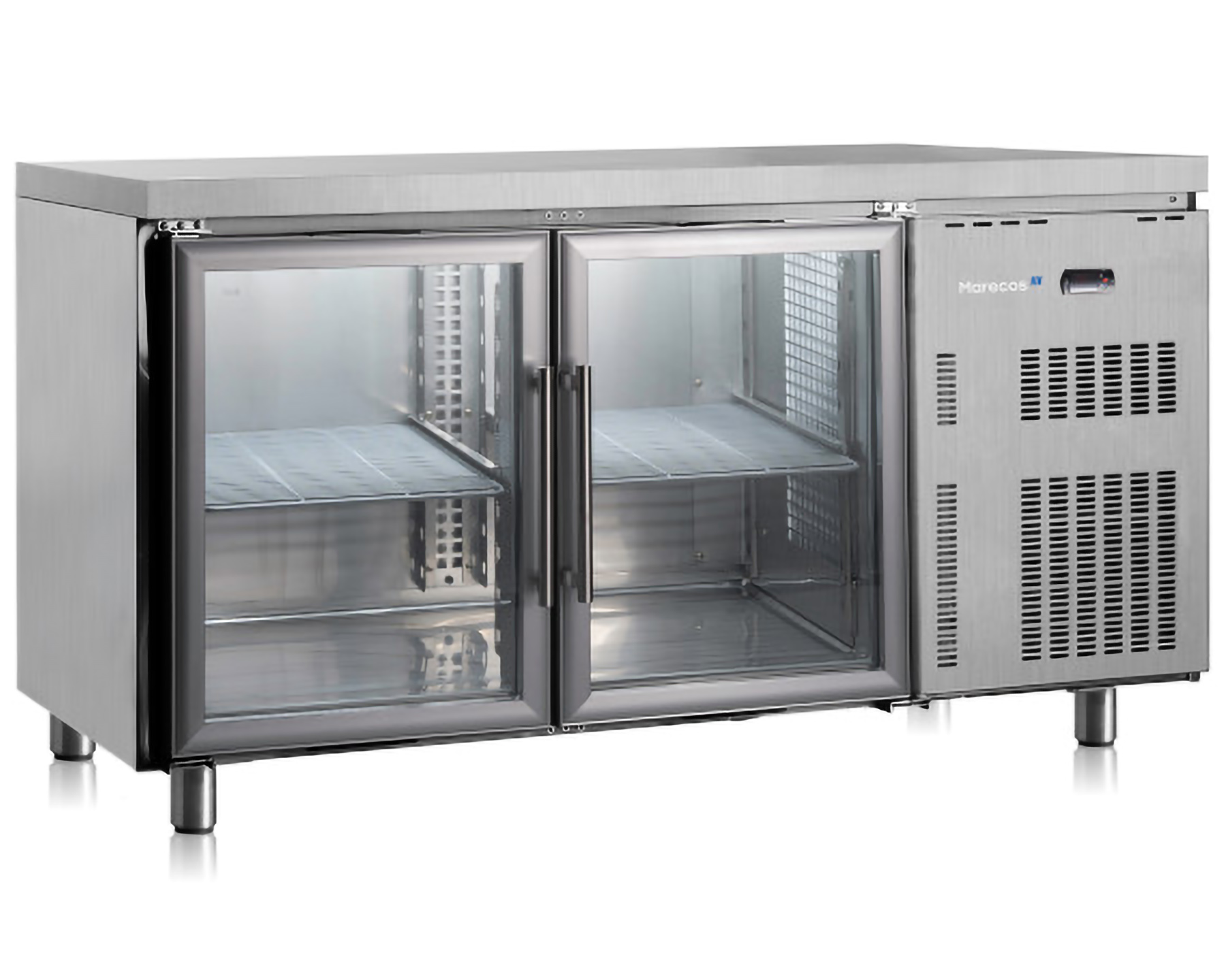 Marecos Softline Table réfrigérée - 2 portes vitrées - 1500x600x(H)850mm