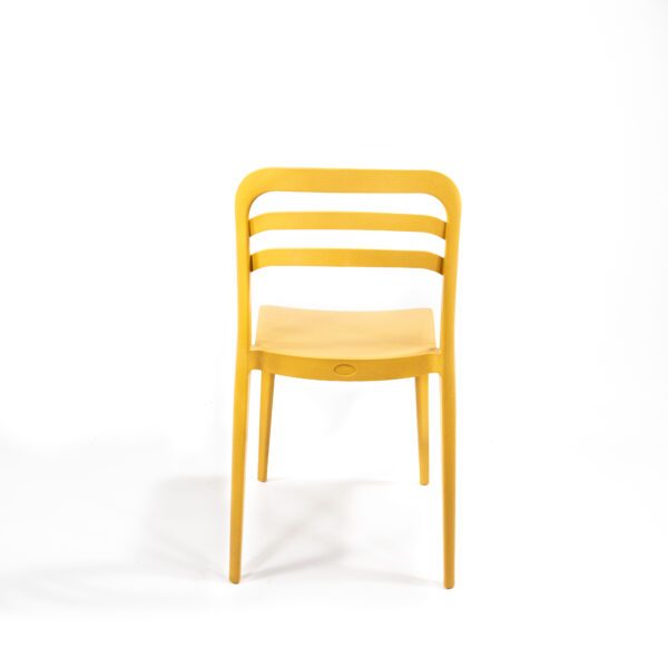 Wave chaise en plastique empilable, Jaune moutarde, 50926 