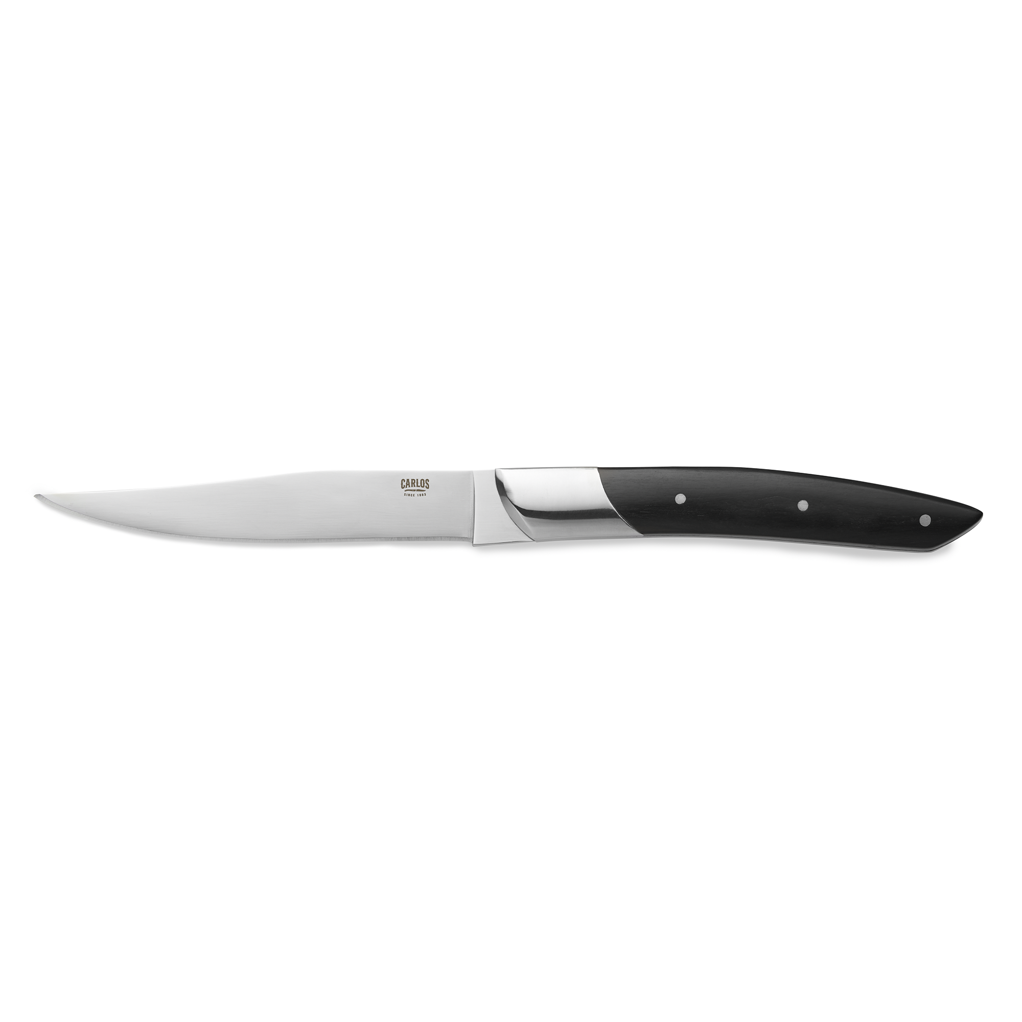 Steakmesser Set CARLOS - mit schwarzem Sandelholzgriff - 24 cm - Set á 6 Stück