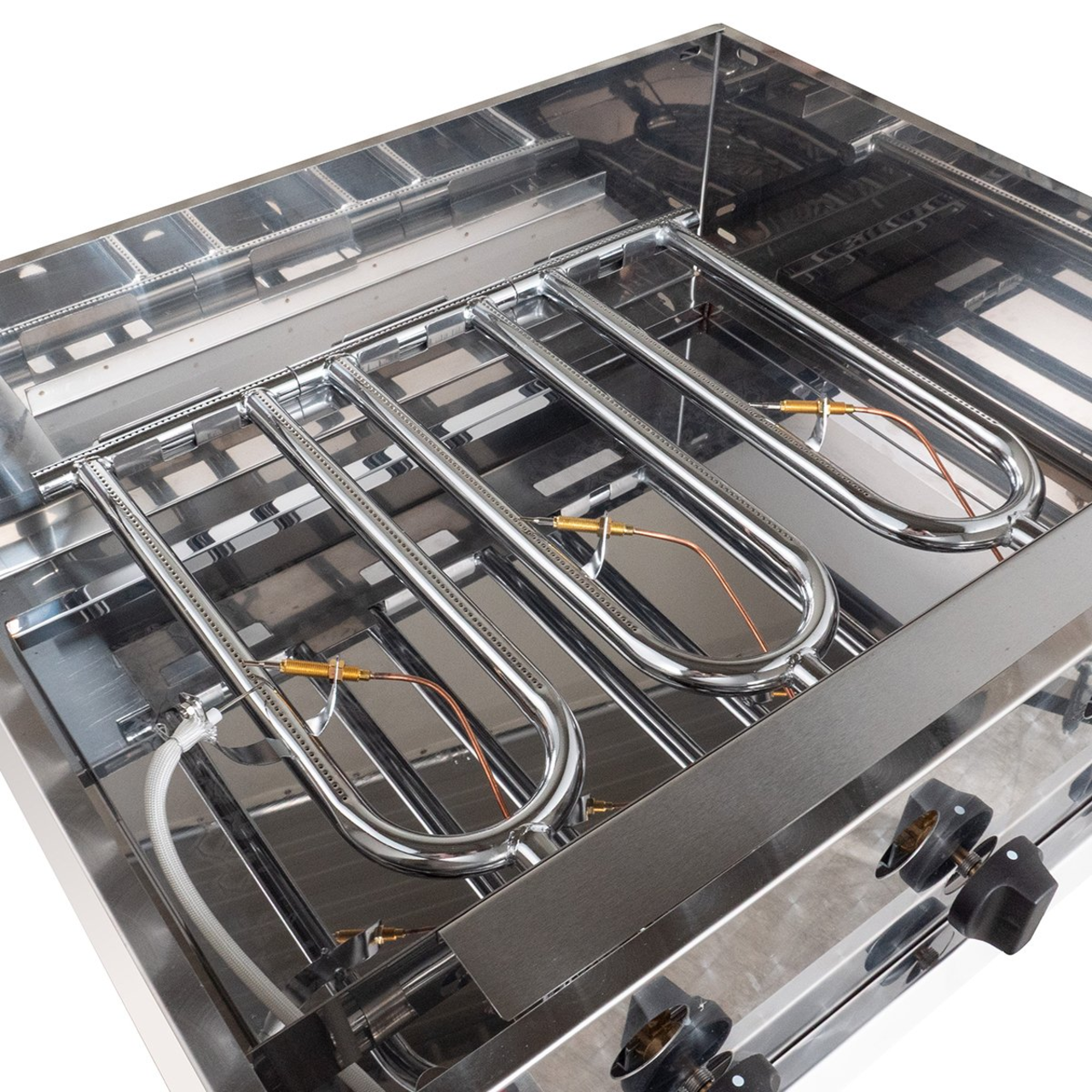 Tafelgrill op gas met 3 branders, 10 kW, 650 x 570 x 270 mm