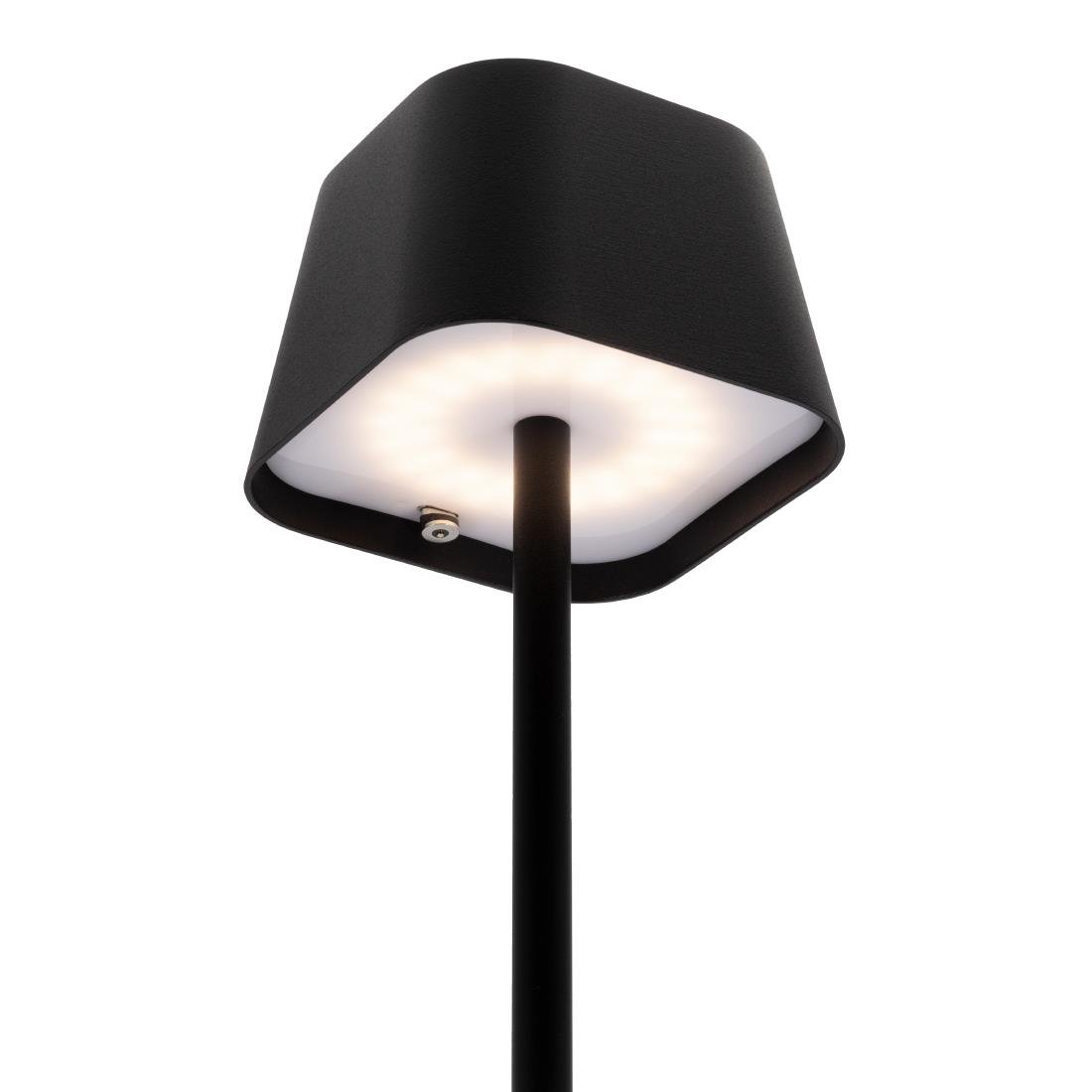 Lampe de table LED noire à intensité variable Securit Georgina avec câble de chargement magnétique