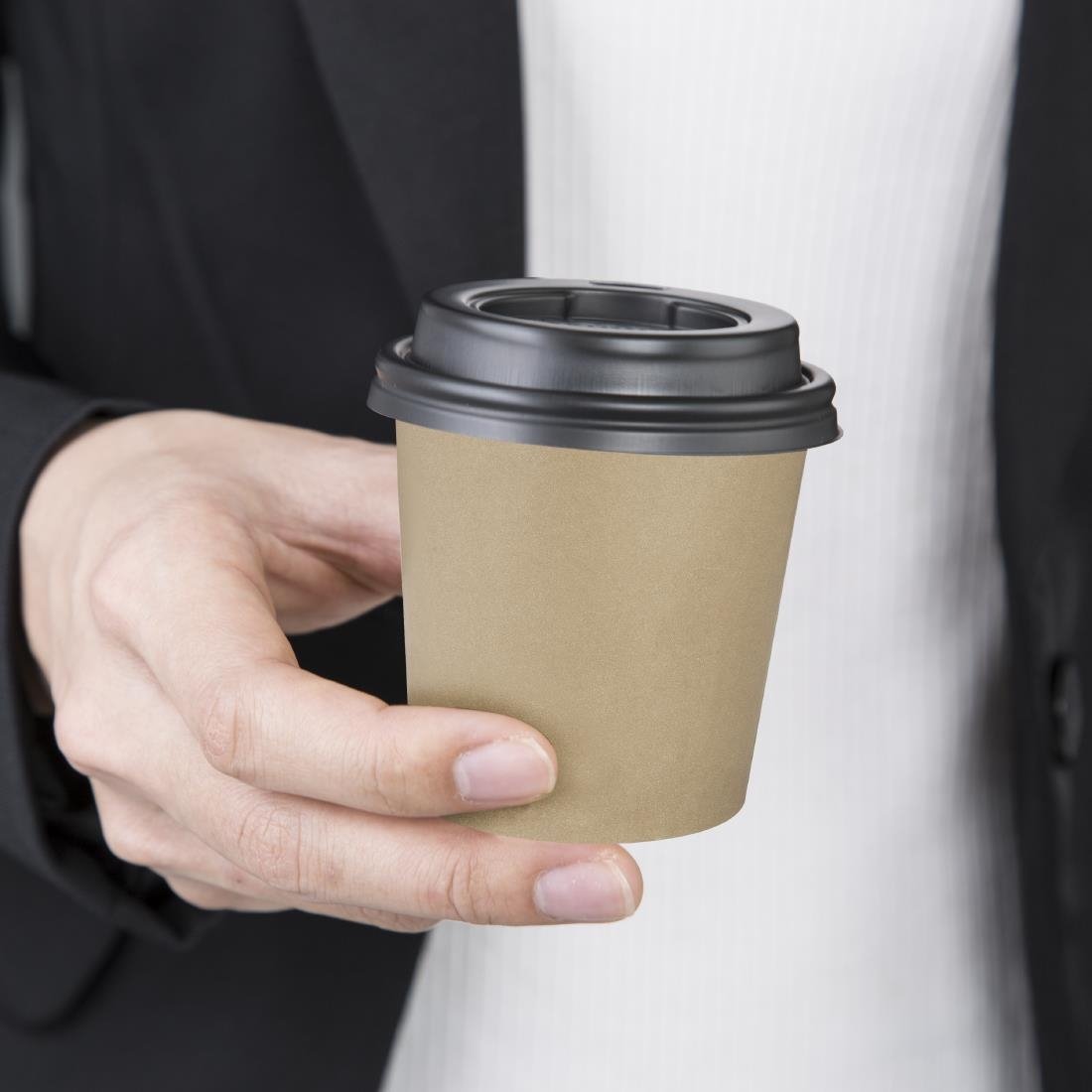 Fiesta Recycelbare Kaffeebecher Einwandig Kraft 180ml (1000 Stück)