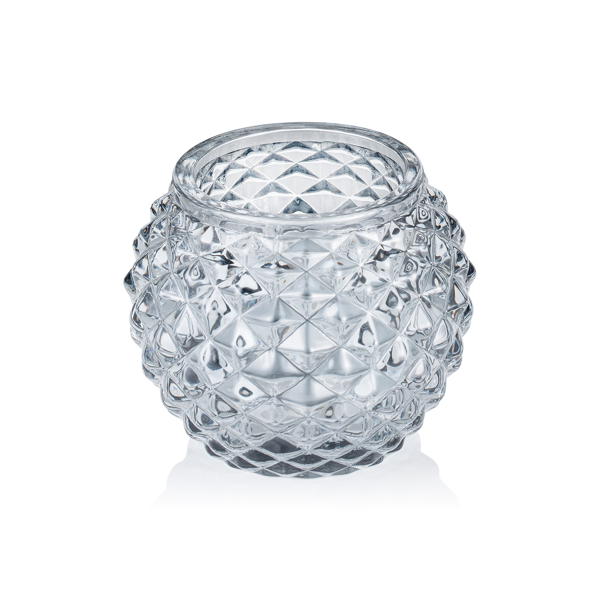 Bal rookgrijs YUYU, Ø 7,5 cm, hoogte 6 cm, glas