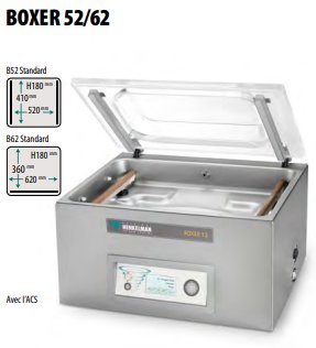 BOXER 52/62 | Henkelman Vakuumiergerät |21 m3 /h | 15-35 Sek. | 530 x 700 x 440 mm
