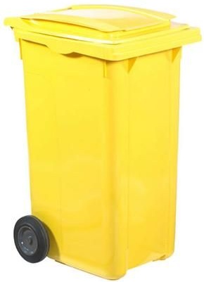 Afvalcontainer op Wielen 240 Liter geel