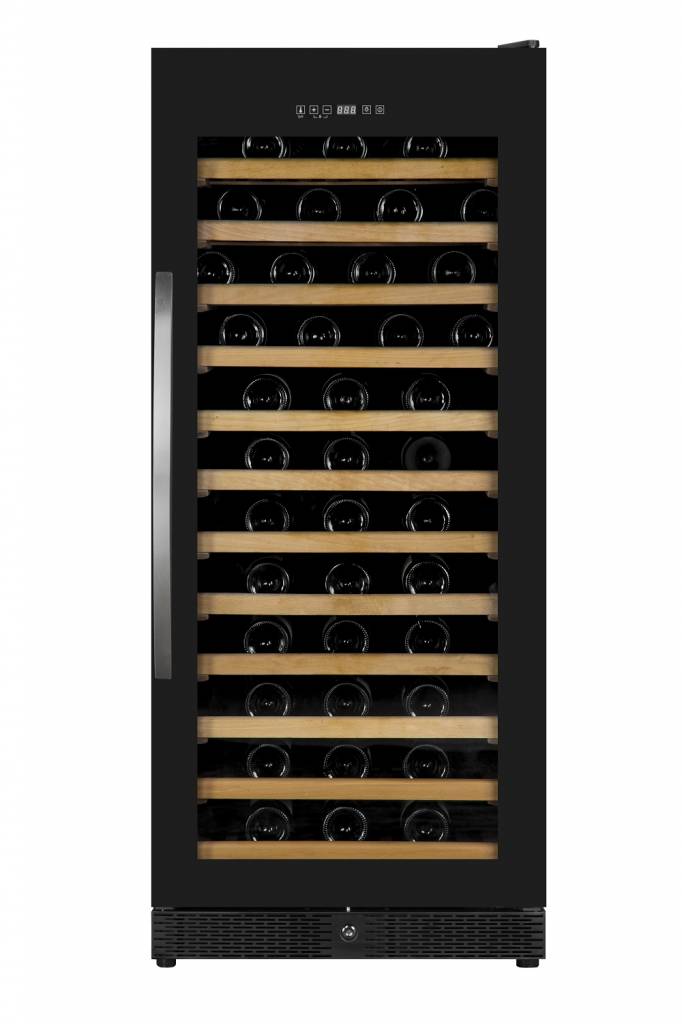 Wijnkoelkast Zwart | 122 Flessen | 330 Liter | met LED Verlichting | 595x735x(H)1411mm