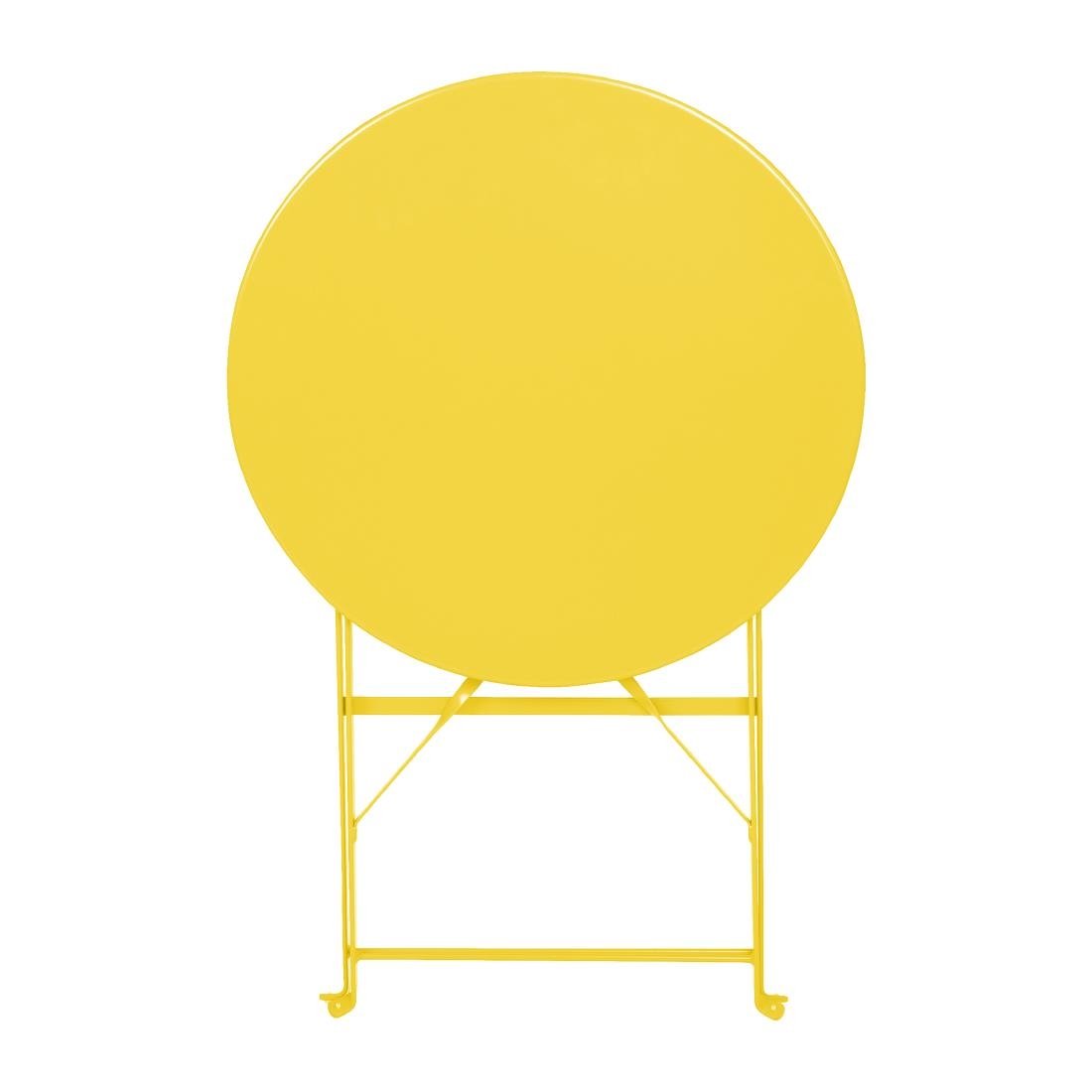 Bolero Perth zachtgele trottoirstijl ronde tafel 600 mm