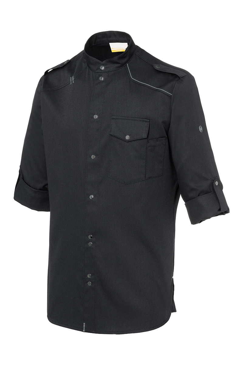 Chemise de cuisine New-Identity - Noir - 46