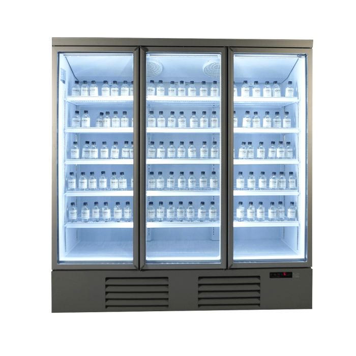 Réfrigérateur - 3 portes vitrées - 1530 litres - 8 rouleaux - 1880x710x(h)1997mm