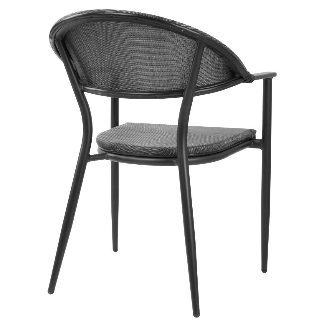 Bolero Santiago Outdoor-Sessel Schwarz (4 Stück)