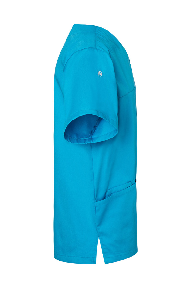 Kurzarm Herren-Schlupfkasack Essential, aus nachhaltigem Material - Pazifikblau - L