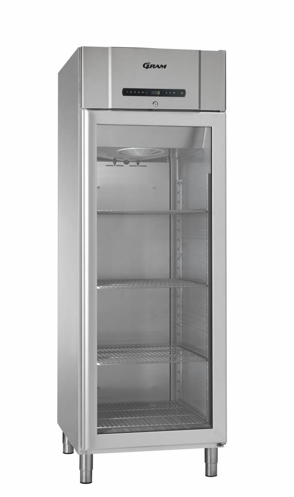 Réfrigérateur | INOX | avec Porte en Verre | Gram COMPACT KG 610 RG L2 4N | 583L | 695x868x2010(h)mm