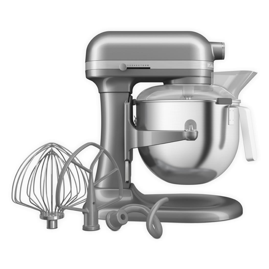 KitchenAid Schwere Standmixer Mit Schüssel 6,6Ltr Silber 5KSM70JPXBCU
