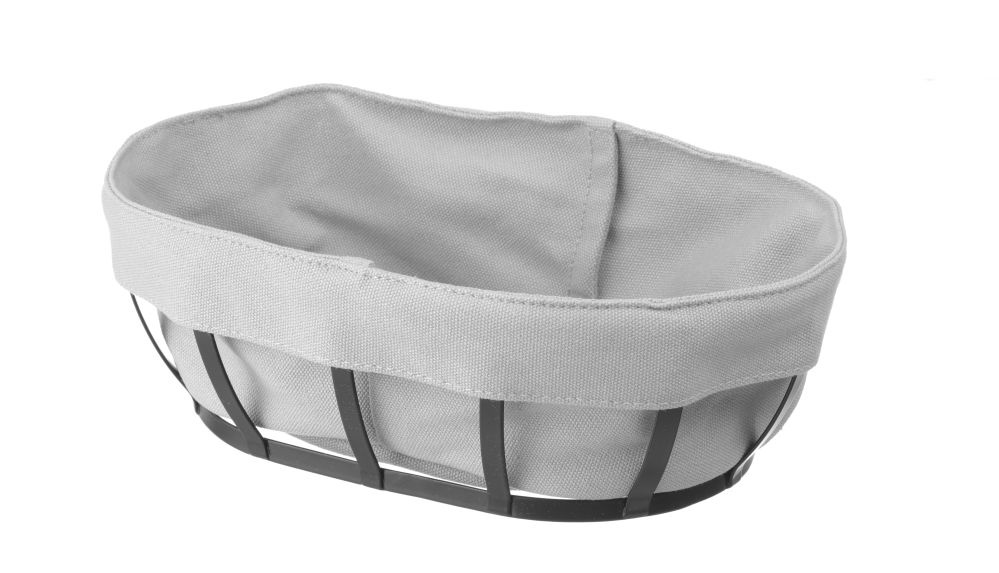 Corbeille à pain avec sac lavable | Modèle ovale | 250x160x (H)75mm