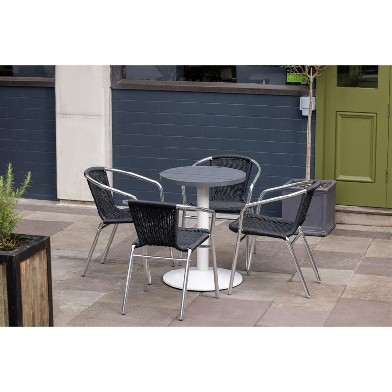 Bolero Rond Aluminium Tafelblad Donkergrijs - 580mm