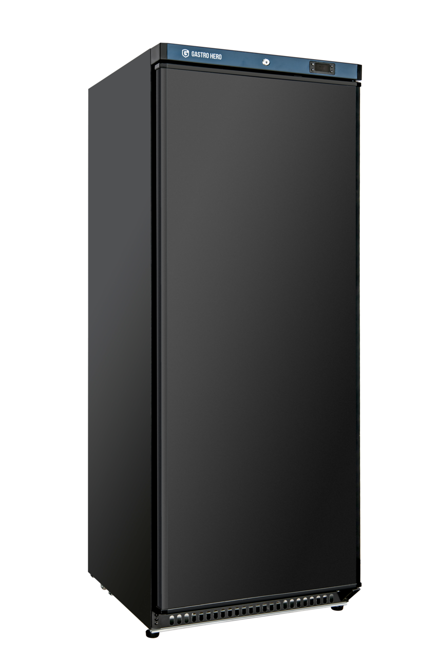 Lagerkühlschrank ECO 600, Innenraum aus Kunststoff, schwarz