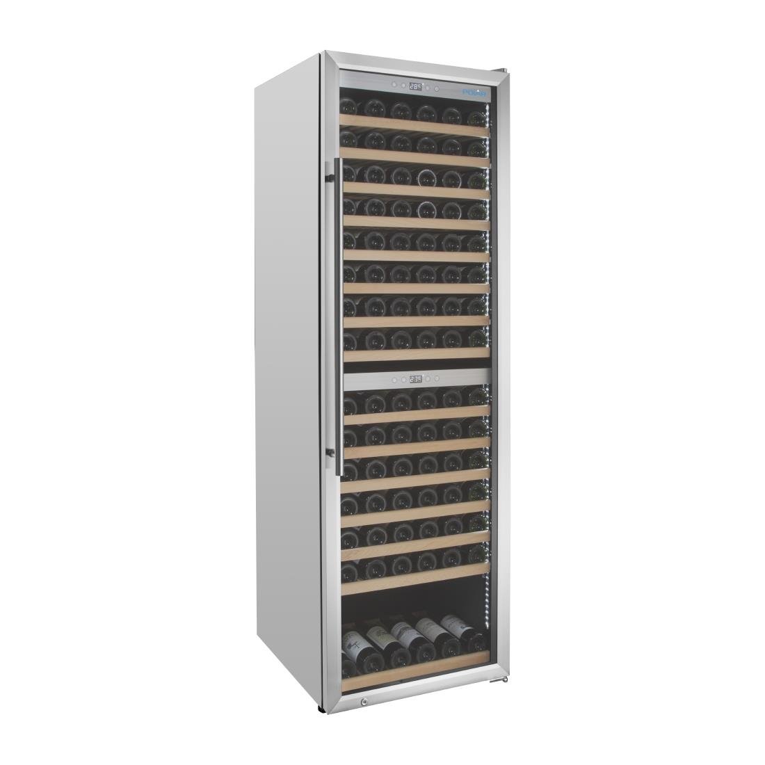 Polar G-Series Dual Zone Weinkühlschrank Edelstahl - 172 Flaschen