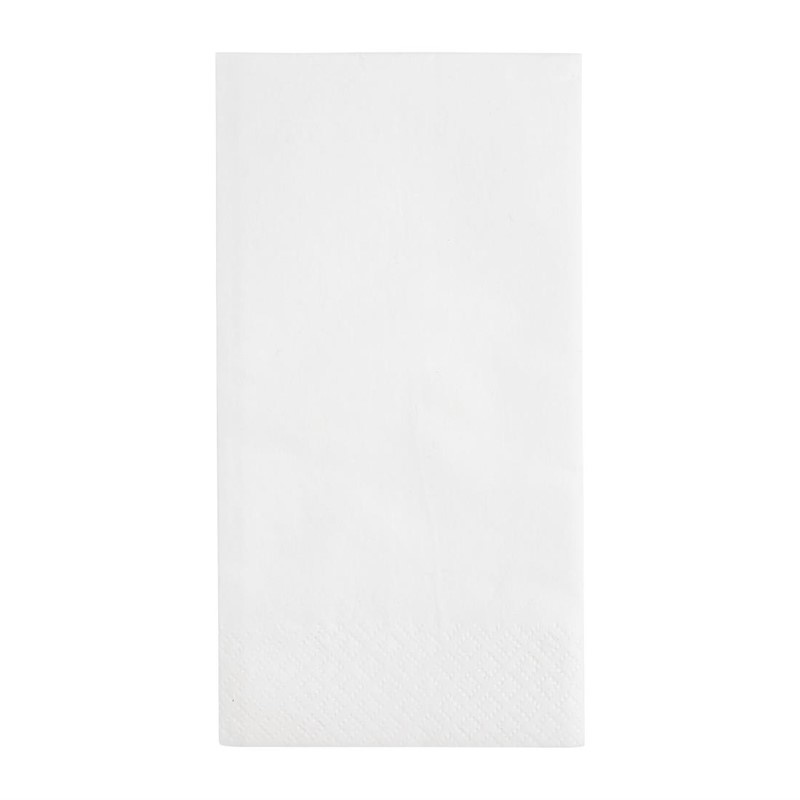 Serviettes de table Fiesta pli 1/8 blanc 330mm | 2000 pièces