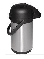Edelstahl Pumpkanne mit Druckknopf 1,9 Liter